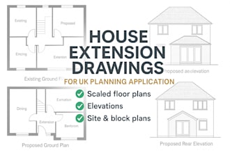 do house extension drawings for your UK planning application