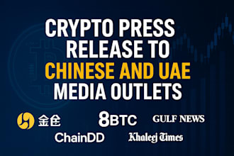 write and distribute crypto press release to top chinese and uae media outlets