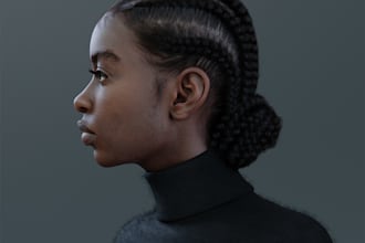 create 3d metahuman hair, metahuman character,3d hair groom, xgen hair ue5 model