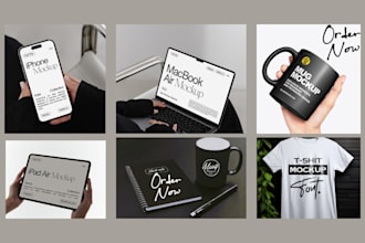 design 3d mockup digital product tshirt, cap, hat, design book ecover bundle