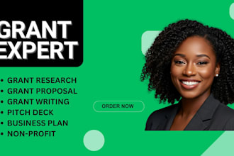 do grant research, grant writing, grant proposal, application, business plan