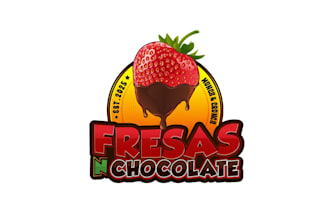 create wonderful and excellent strawberry  logo design