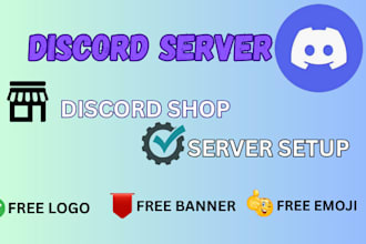 do automated discord shop, server setup, bot, gaming, nft