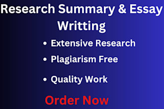 write essay, paper, report, proposal, case study, research and summary writing