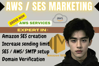 setup amazon ses account, SMTP server, and improve sending limit to 50k on AWS