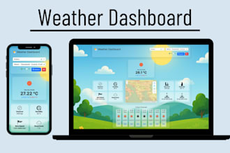 create a weather dashboard website with live forecast and map layers
