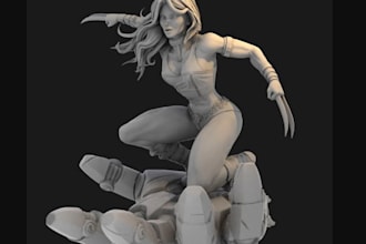 do 3d marvel fan art character, comic hero,3d figurines,digital sculpt,stl file