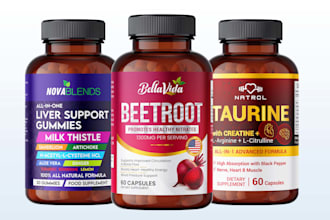 do custom product label and packaging design for supplements