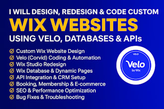 customize wix website wix velo code wix cms wix velo database, fix wix website