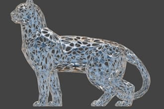 3d lattice structures 3d print model, for floor, panel, modular railing 3d model