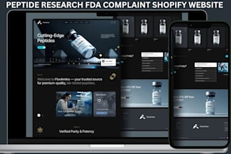 build fda complaint website research peptide ecommerce peptide shopify store