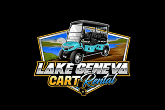 create graceful and fantastic golf cart logo design