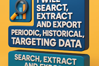 search, extract and export periodic data, historical data, targeting data