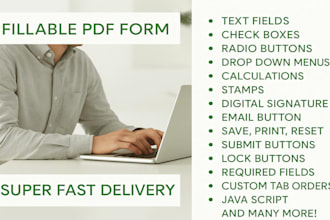 convert document to fillable PDF or interactive PDF form