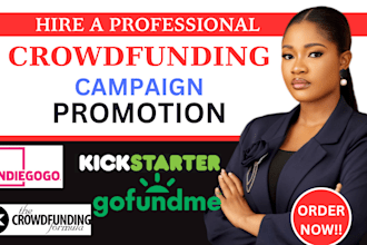 do crowdfunding promotion on indiegogo kickstarter gofundme fundraising promotio