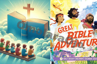 illustrate christian children storybook bible themed stories book illustration