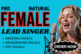 be your female singer songwriter jingles outro harmony backing lead vocal edm