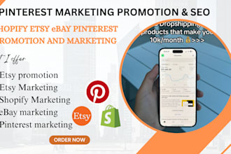 boost etsy sales, shopify marketing, ebay promotion, pinterest marketing
