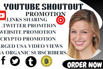 promote your channel with a youtube shoutout, crypto web defj ig twitter 100m