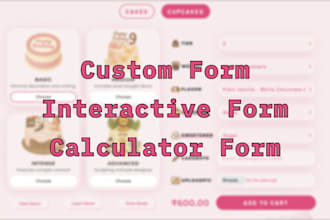 create an interactive form or calculator for your website