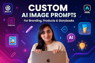 write custom ai prompts for dalle midjourny branding storybooks