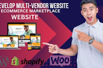 develop multi vendor ecommerce website marketplace woocommerce shopify store
