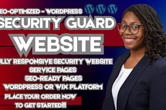 security guard website, security agency website, wordpress security site