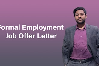 draft a formal employment job offer letter