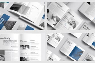 design annual report, company profile, bifold, trifold and brochure design