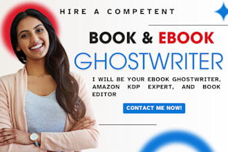 ghostwrite ebook, book writer, publish amazon ebook create online course content