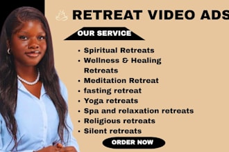 create yoga and spiritual retreats promo video ads for instagram and youtube