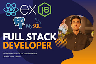 develop a full stack web application with react, node, and mysql or postgresql