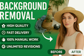 professionally remove background and objects from images