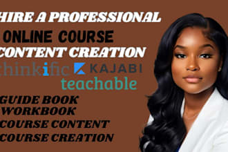 create ebook online course content, teachable course creation workbook design