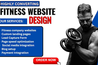 design fitness gym yoga website for fitness coaches