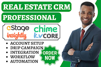 setup estage reavolve insightly drip campaign rei reply chime kvcore automation