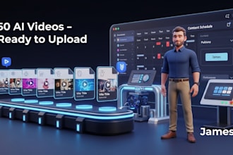 create 50 ai youtube videos with voiceover, thumbnails, and full setup