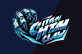 design cheetah claw mascot logo with express delivery