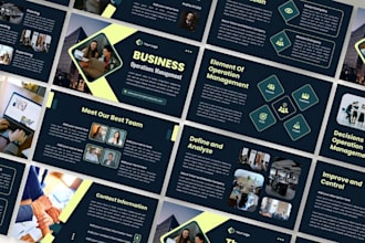create content and design a business powerpoint presentation and google slides