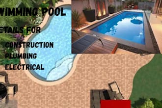 design and draft swimming pool details