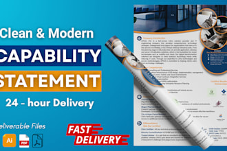 expertly design modern federal government capability statement in 24 hours