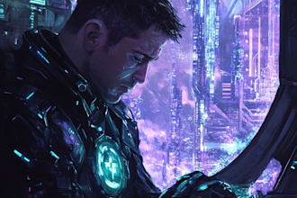 make a sci fi illustration for you