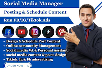 be your social media brand marketing manager design post content ig fb meta ads