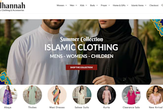design luxury abaya store arab clothing website islamic wear shopify abaya store