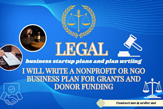write a nonprofit or ngo business plan for grants and donor funding