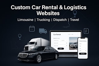 design car rental limousine travel transport dispatch logistics trucking website