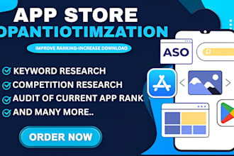 do app store review, aso optimization, keyword optimization and ranking boosting