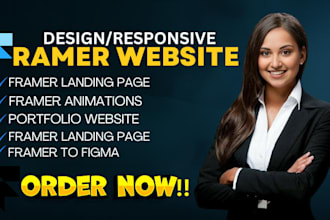 build a professional framer website design or framer landing page