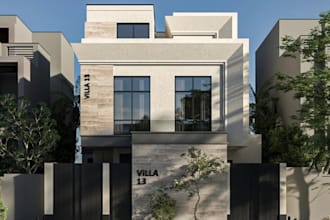 redesign 3d modern villa exterior,3ds max archviz vray, render visualization