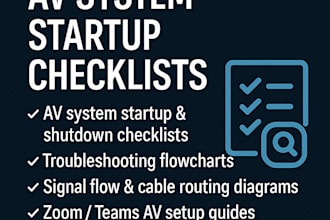 create professional av checklists template and troubleshoot av systems